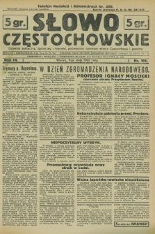 Słowo Częstochowskie : dziennik polityczny, społeczny i literacki, poświęcony sprawom miasta Częstochowy i powiatu. R.3, nr 105 (9 maja 1933)