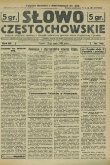 Słowo Częstochowskie : dziennik polityczny, społeczny i literacki, poświęcony sprawom miasta Częstochowy i powiatu. R.3, nr 108 (12 maja 1933)