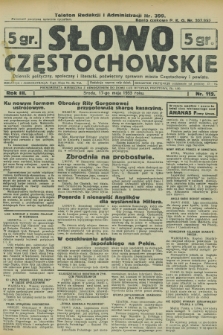 Słowo Częstochowskie : dziennik polityczny, społeczny i literacki, poświęcony sprawom miasta Częstochowy i powiatu. R.3, nr 112 (17 maja 1933)
