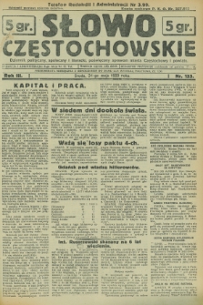 Słowo Częstochowskie : dziennik polityczny, społeczny i literacki, poświęcony sprawom miasta Częstochowy i powiatu. R.3, nr 123 (31 maja 1933)