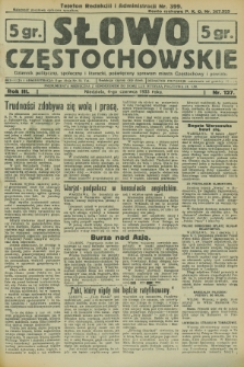 Słowo Częstochowskie : dziennik polityczny, społeczny i literacki, poświęcony sprawom miasta Częstochowy i powiatu. R.3, nr 127 (4 czerwca 1933)