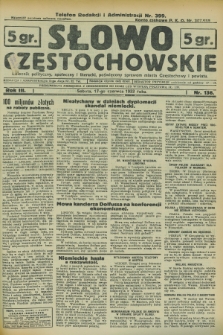 Słowo Częstochowskie : dziennik polityczny, społeczny i literacki, poświęcony sprawom miasta Częstochowy i powiatu. R.3, nr 136 (17 czerwca 1933)