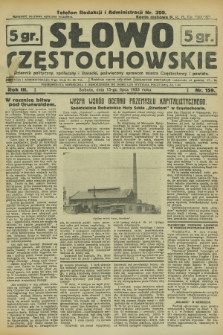Słowo Częstochowskie : dziennik polityczny, społeczny i literacki, poświęcony sprawom miasta Częstochowy i powiatu. R.3, nr 159 (15 lipca 1933)