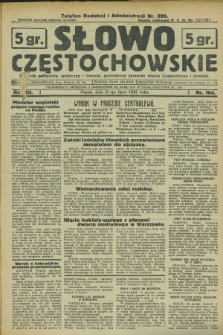Słowo Częstochowskie : dziennik polityczny, społeczny i literacki, poświęcony sprawom miasta Częstochowy i powiatu. R.3, nr 164 (21 lipca 1933)