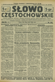 Słowo Częstochowskie : dziennik polityczny, społeczny i literacki, poświęcony sprawom miasta Częstochowy i powiatu. R.3, nr 170 (28 lipca 1933)