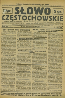 Słowo Częstochowskie : dziennik polityczny, społeczny i literacki, poświęcony sprawom miasta Częstochowy i powiatu. R.3, nr 173 (1 sierpnia 1933)
