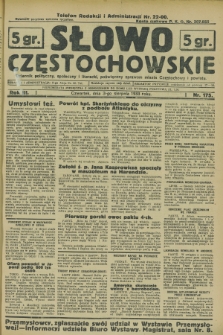 Słowo Częstochowskie : dziennik polityczny, społeczny i literacki, poświęcony sprawom miasta Częstochowy i powiatu. R.3, nr 175 (3 sierpnia 1933)
