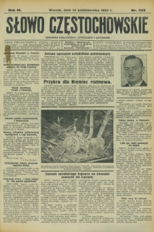 Słowo Częstochowskie : dziennik polityczny, społeczny i literacki. R.3, nr 243 (24 października 1933)