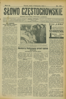 Słowo Częstochowskie : dziennik polityczny, społeczny i literacki. R.3, nr 251 (3 listopada 1933)