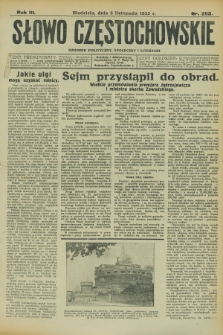 Słowo Częstochowskie : dziennik polityczny, społeczny i literacki. R.3, nr 253 (5 listopada 1933)