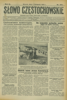 Słowo Częstochowskie : dziennik polityczny, społeczny i literacki. R.3, nr 254 (7 listopada 1933)