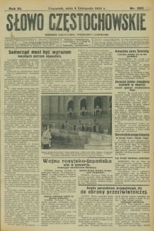 Słowo Częstochowskie : dziennik polityczny, społeczny i literacki. R.3, nr 265 [i.e.256] (9 listopada 1933)