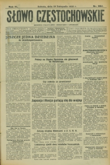 Słowo Częstochowskie : dziennik polityczny, społeczny i literacki. R.3, nr 264 (18 listopada 1933)