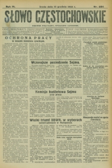 Słowo Częstochowskie : dziennik polityczny, społeczny i literacki. R.3, nr 284 (13 grudnia 1933)