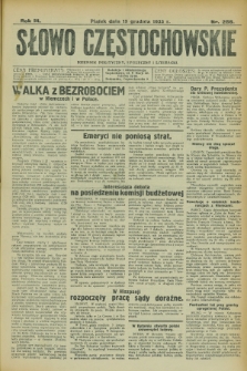 Słowo Częstochowskie : dziennik polityczny, społeczny i literacki. R.3, nr 286 (15 grudnia 1933)