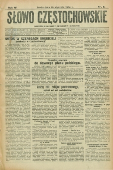 Słowo Częstochowskie : dziennik polityczny, społeczny i literacki. R.4, nr 6 (10 stycznia 1934)