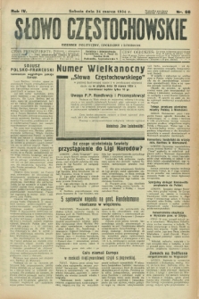 Słowo Częstochowskie : dziennik polityczny, społeczny i literacki. R.4, nr 68 (24 marca 1934)