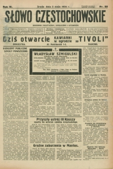Słowo Częstochowskie : dziennik polityczny, społeczny i literacki. R.4, nr 99 (2 maja 1934)