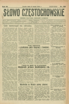 Słowo Częstochowskie : dziennik polityczny, społeczny i literacki. R.4, nr 104 (9 maja 1934)