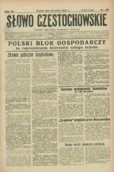 Słowo Częstochowskie : dziennik polityczny, społeczny i literacki. R.4, nr 116 (25 maja 1934)