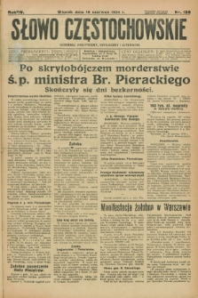 Słowo Częstochowskie : dziennik polityczny, społeczny i literacki. R.4, nr 136 (19 czerwca 1934)