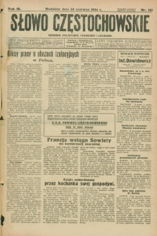 Słowo Częstochowskie : dziennik polityczny, społeczny i literacki. R.4, nr 141 (24 czerwca 1934)
