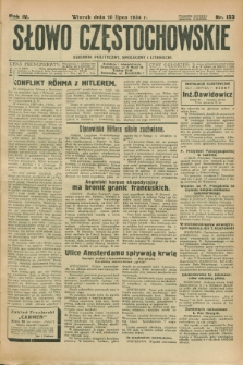 Słowo Częstochowskie : dziennik polityczny, społeczny i literacki. R.4, nr 153 (10 lipca 1934)