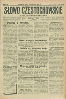 Słowo Częstochowskie : dziennik polityczny, społeczny i literacki. R.4, nr 173 (2 sierpnia 1934)