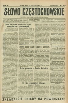 Słowo Częstochowskie : dziennik polityczny, społeczny i literacki. R.4, nr 180 (10 sierpnia 1934)