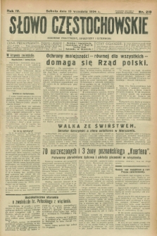 Słowo Częstochowskie : dziennik polityczny, społeczny i literacki. R.4, nr 210 (15 września 1934)