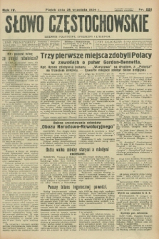 Słowo Częstochowskie : dziennik polityczny, społeczny i literacki. R.4, nr 221 (28 września 1934)