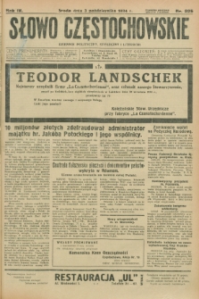 Słowo Częstochowskie : dziennik polityczny, społeczny i literacki. R.4, nr 225 (3 października 1934)