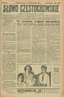 Słowo Częstochowskie : dziennik polityczny, społeczny i literacki. R.4, nr 235 (14 października 1934)