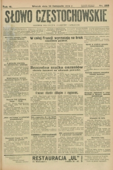Słowo Częstochowskie : dziennik polityczny, społeczny i literacki. R.4, nr 265 (20 listopada 1934)