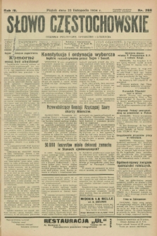 Słowo Częstochowskie : dziennik polityczny, społeczny i literacki. R.4, nr 268 (23 listopada 1934)