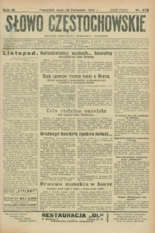 Słowo Częstochowskie : dziennik polityczny, społeczny i literacki. R.4, nr 273 (29 listopada 1934)