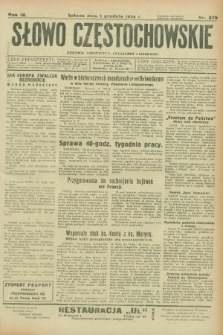Słowo Częstochowskie : dziennik polityczny, społeczny i literacki. R.4, nr 275 (1 grudnia 1934)