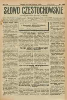 Słowo Częstochowskie : dziennik polityczny, społeczny i literacki. R.4, nr 295 (28 grudnia 1934)