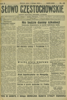 Słowo Częstochowskie : dziennik polityczny, społeczny i literacki. R.5, nr 28 (2 lutego 1935)