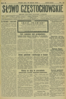 Słowo Częstochowskie : dziennik polityczny, społeczny i literacki. R.5, nr 74 (29 marca 1935)
