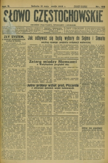 Słowo Częstochowskie : dziennik polityczny, społeczny i literacki. R.5, nr 108 (11 maja 1935)