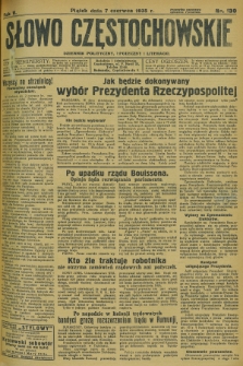 Słowo Częstochowskie : dziennik polityczny, społeczny i literacki. R.5, nr 130 (7 czerwca 1935)