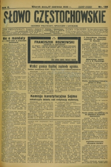 Słowo Częstochowskie : dziennik polityczny, społeczny i literacki. R.5, nr 138 (17 czerwca 1935)