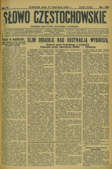 Słowo Częstochowskie : dziennik polityczny, społeczny i literacki. R.5, nr 145 (27 czerwca 1935)