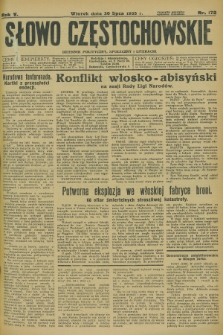 Słowo Częstochowskie : dziennik polityczny, społeczny i literacki. R.5, nr 172 (30 lipca 1935)