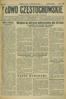 Słowo Częstochowskie : dziennik polityczny, społeczny i literacki. R.5, nr 176 (3 sierpnia 1935)