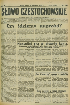 Słowo Częstochowskie : dziennik polityczny, społeczny i literacki. R.5, nr 196 (28 sierpnia 1935)