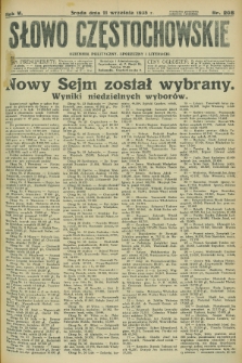 Słowo Częstochowskie : dziennik polityczny, społeczny i literacki. R.5, nr 208 (11 września 1935)