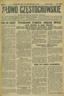 Słowo Częstochowskie : dziennik polityczny, społeczny i literacki. R.5, nr 233 (10 października 1935)