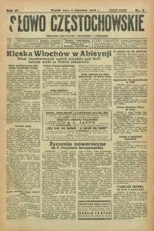 Słowo Częstochowskie : dziennik polityczny, społeczny i literacki. R.6, nr 2 (3 stycznia 1936)